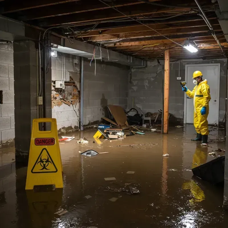 Flooded Basement Electrical Hazard in Canby, OR Property